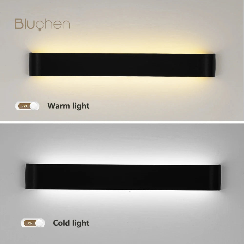 Brushed Aluminum LED Wall Sconce, Up and Down