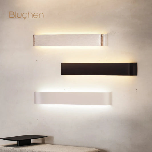 Brushed Aluminum LED Wall Sconce, Up and Down