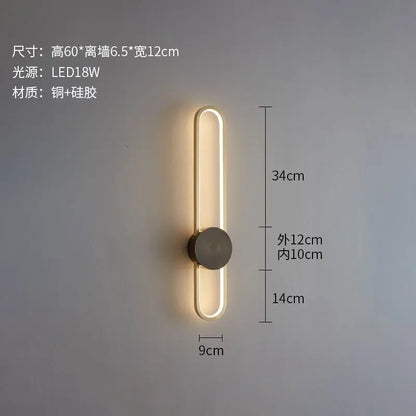 Nordic LED Strip Wall Lamp, Minimalist Up and Down Wall Light