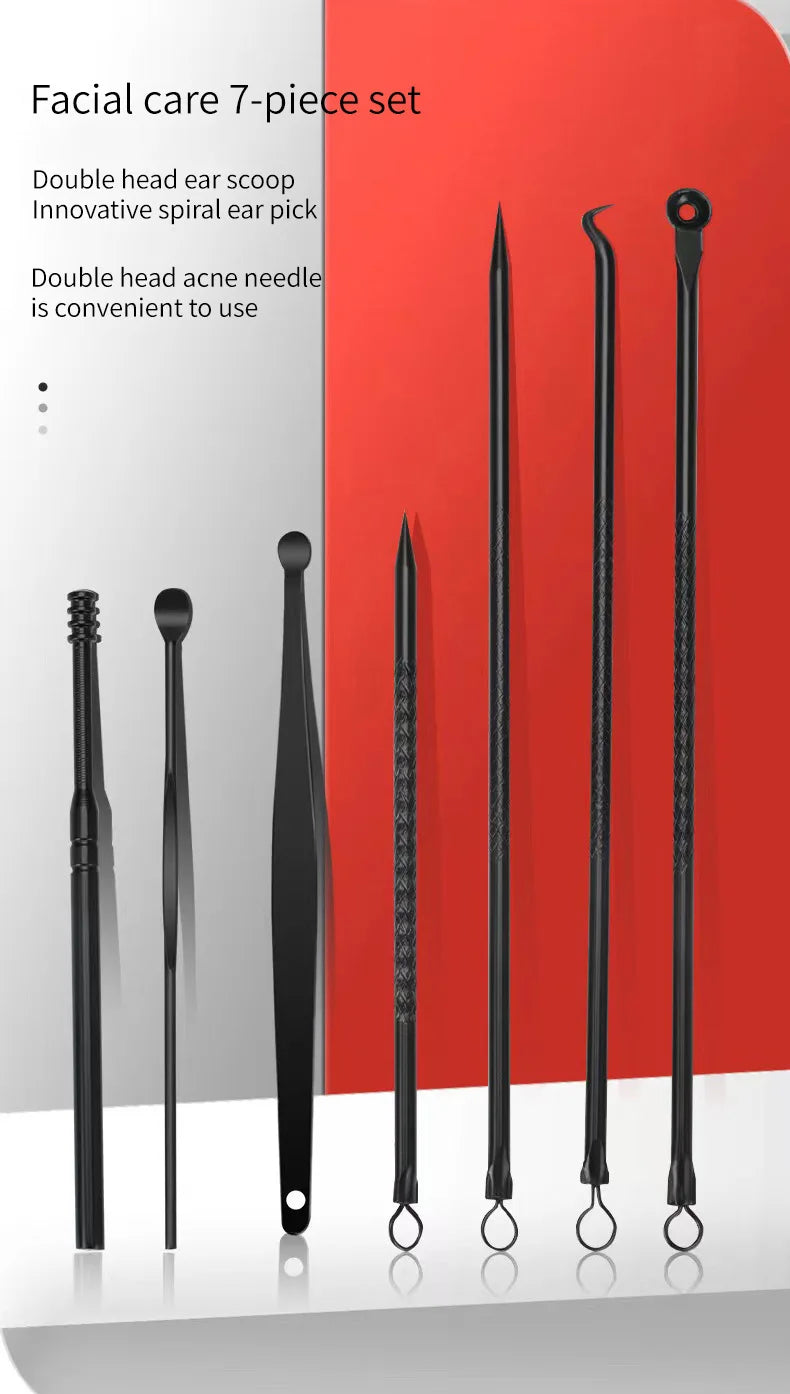 Black and Red Manicure and Pedicure Set