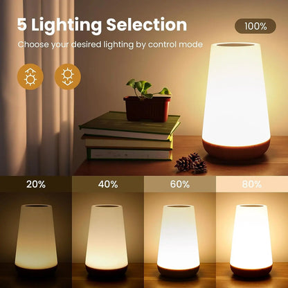 Touch Night Lamp, 13 Color Rechargeable Bedside Light