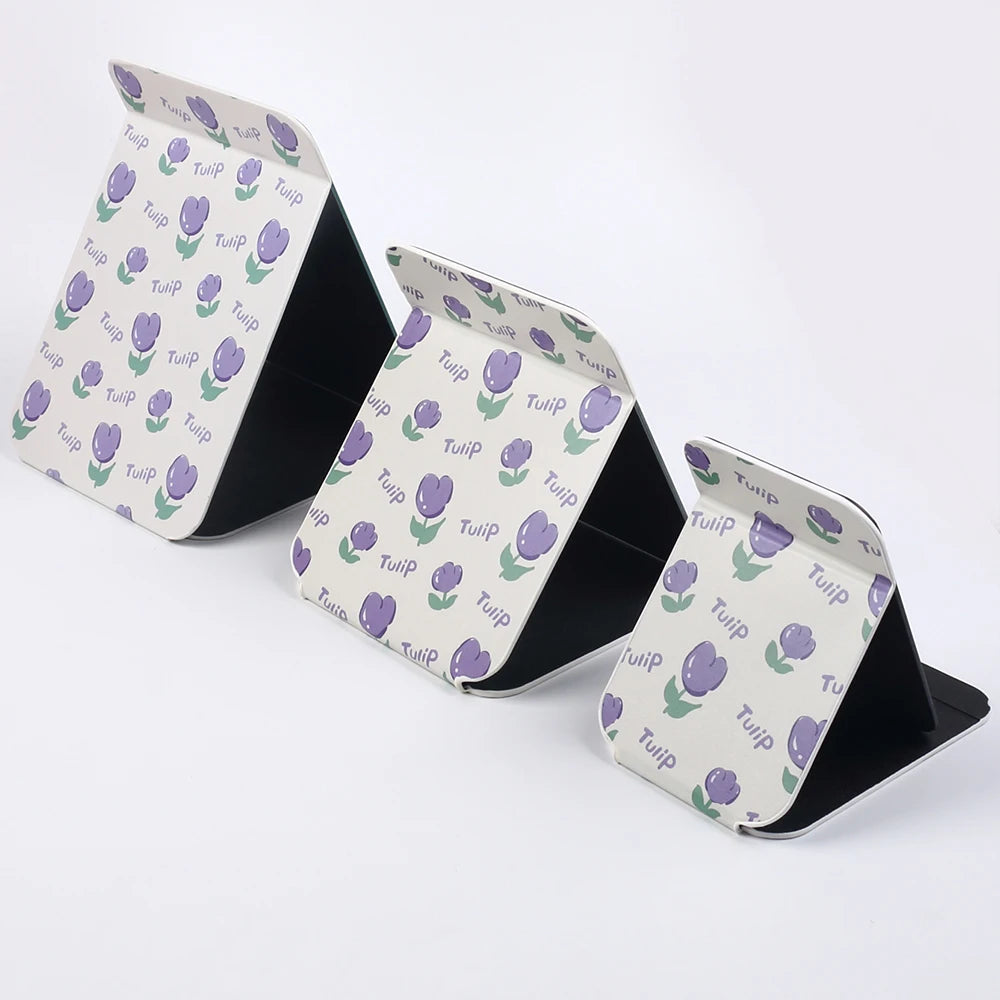 Foldable PU Leather Desktop Makeup Mirror