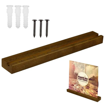 Vinyl Record Wall Holder, Solid Wood Now Playing Display Shelf