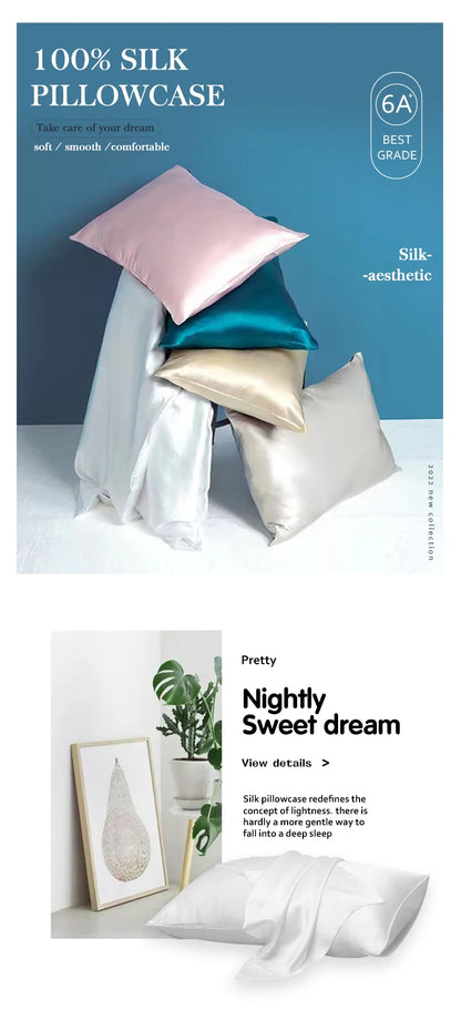 19 Momme Mulberry Silk Pillowcase with Zipper