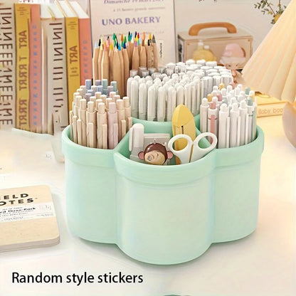 Rotating Pen Holder, 360 Degree Large Capacity Desk Organizer
