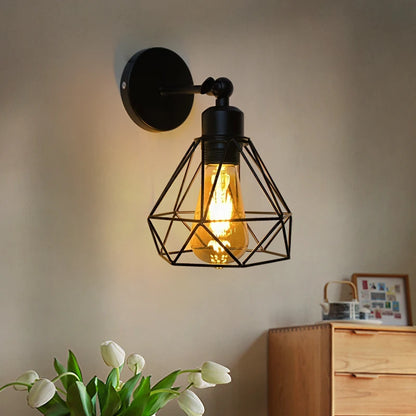Black Swing Arm Wall Lamp, Iron Bedside Reading Sconce, E27