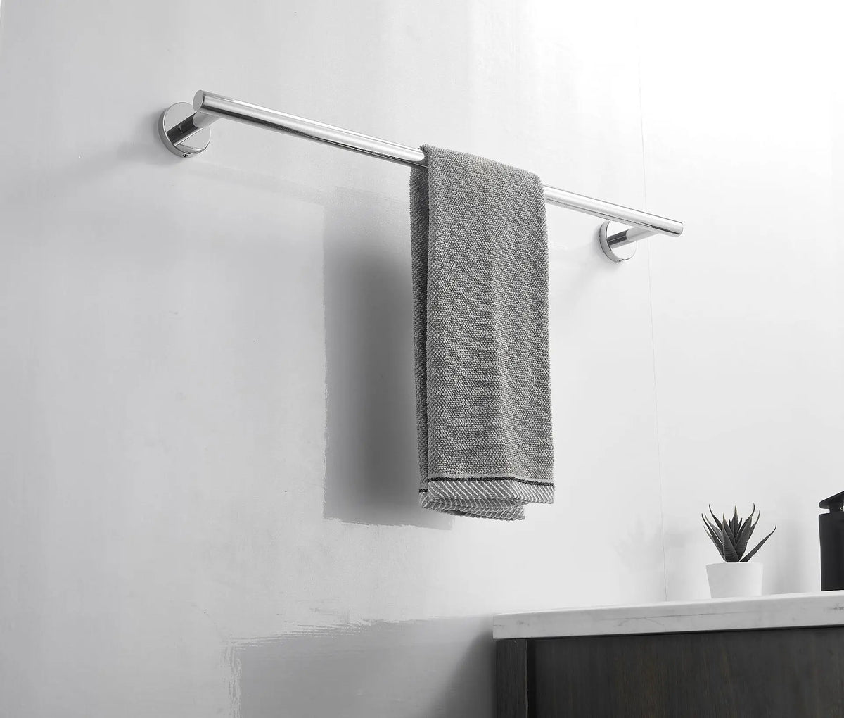 Wall Mounted Towel Bar, Stainless Steel Bathroom Rack, Gold or Black