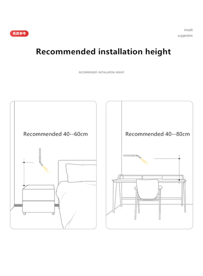 330-Degree Rotating Bedside LED Wall Light