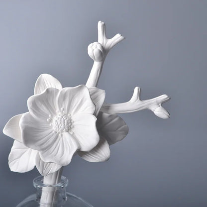 Ceramic Aroma Flower Stem, Handcrafted Scent Diffuser Bloom