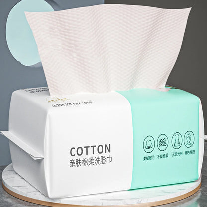 Disposable Cotton Face Towels, 30 to 100 Pack