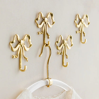 Gold Bow Wall Hook, Decorative Coat Hanger
