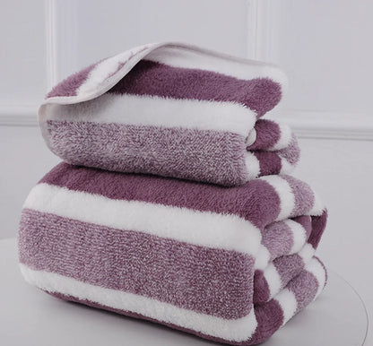 Thick Bath Towel, Soft Cotton Blend Terry, Quick Drying