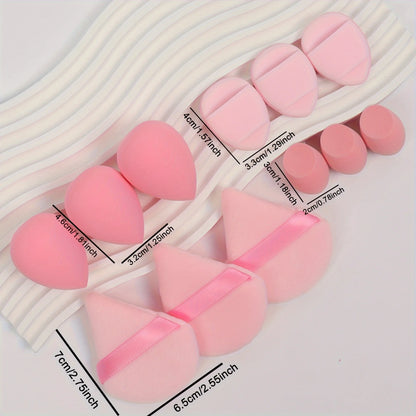 12-Piece Makeup Sponge and Powder Puff Set
