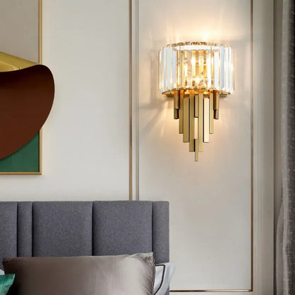 Nordic Crystal Wall Sconce, Up and Down Light for Hallway, E14