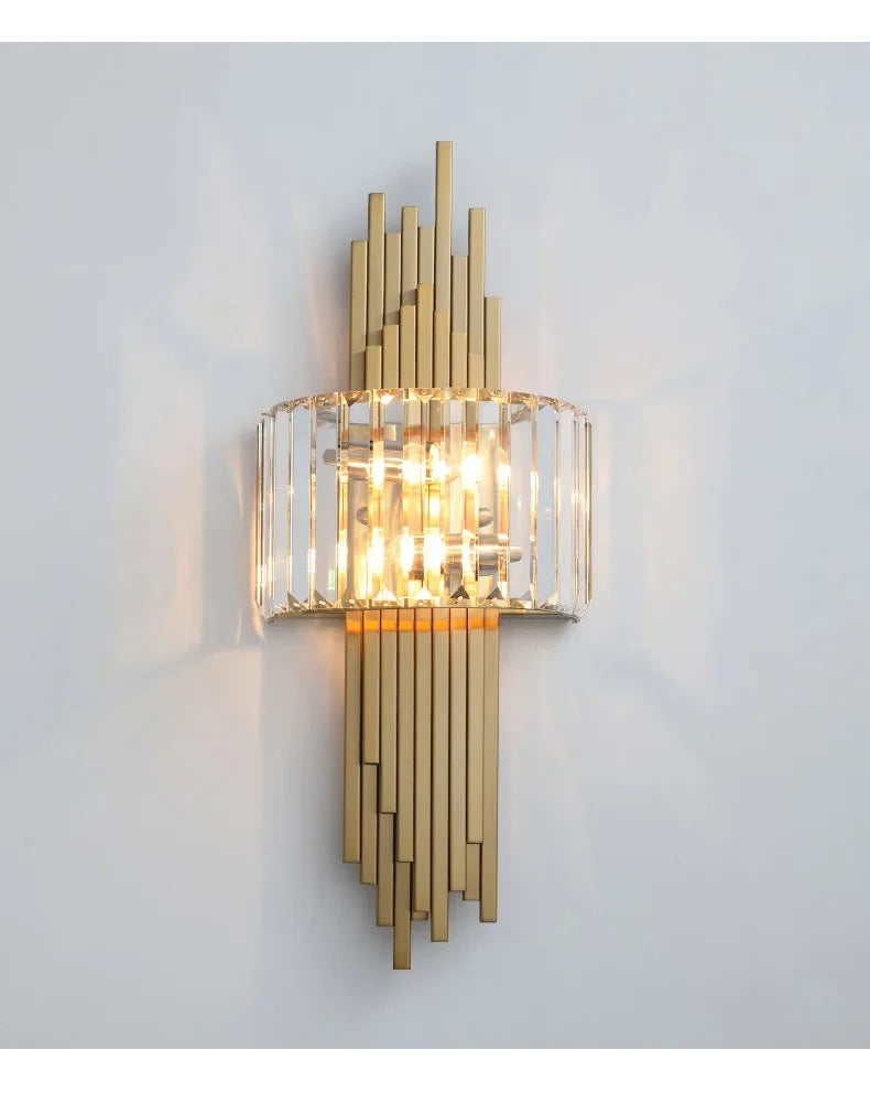Nordic Crystal Wall Sconce, Up and Down Light for Hallway, E14