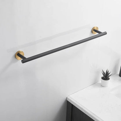 Wall Mounted Towel Bar, Stainless Steel Bathroom Rack, Gold or Black