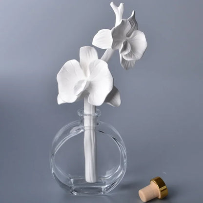Ceramic Aroma Flower Stem, Handcrafted Scent Diffuser Bloom