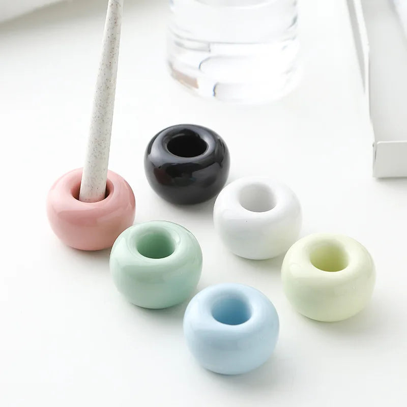 Ceramic Toothbrush Holder, Mini Handmade Glazed Vanity Cup