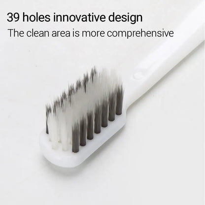 Bamboo Charcoal Soft Toothbrush Set, 10 Pack