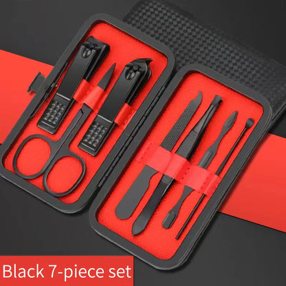 Black and Red Manicure and Pedicure Set