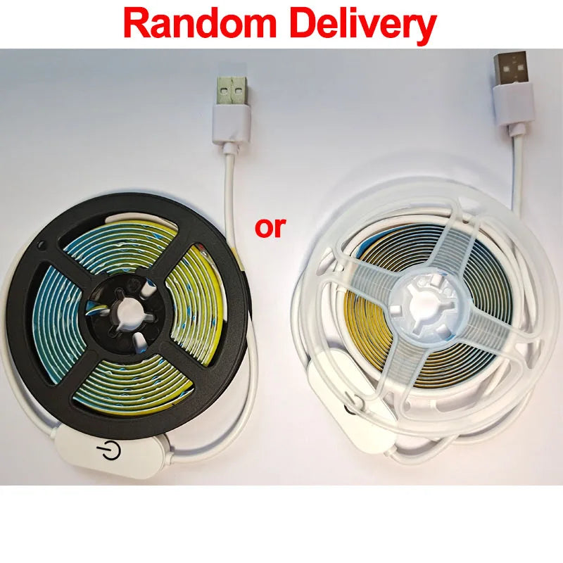 USB COB LED Light Strip with Touch Dimmer