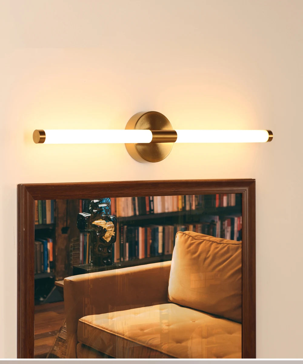 Gold LED Double Shade Wall Sconce, Up and Down Picture Light