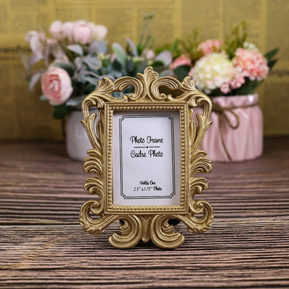 Baroque Square Photo Frame, Vintage Resin Ornate Picture Frame