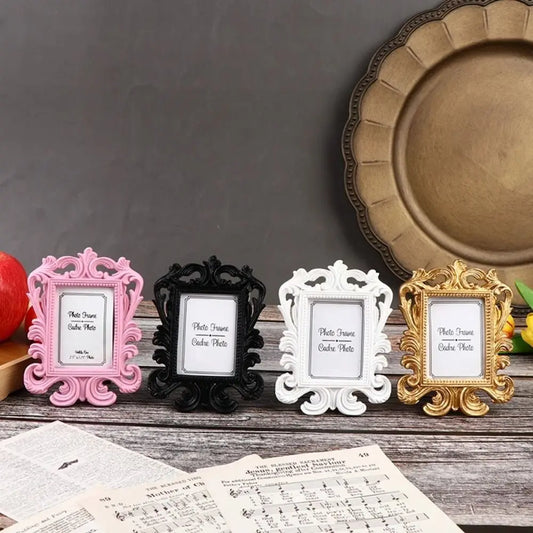 Baroque Square Photo Frame, Vintage Resin Ornate Picture Frame