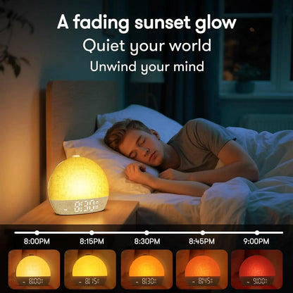 Sunrise Alarm Clock with White Noise and RGB Light