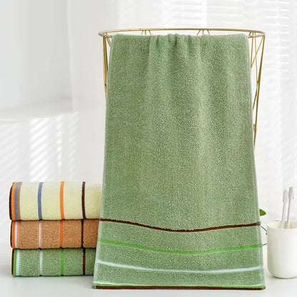 Thick Bath Towel, Soft Cotton Blend Terry, Quick Drying