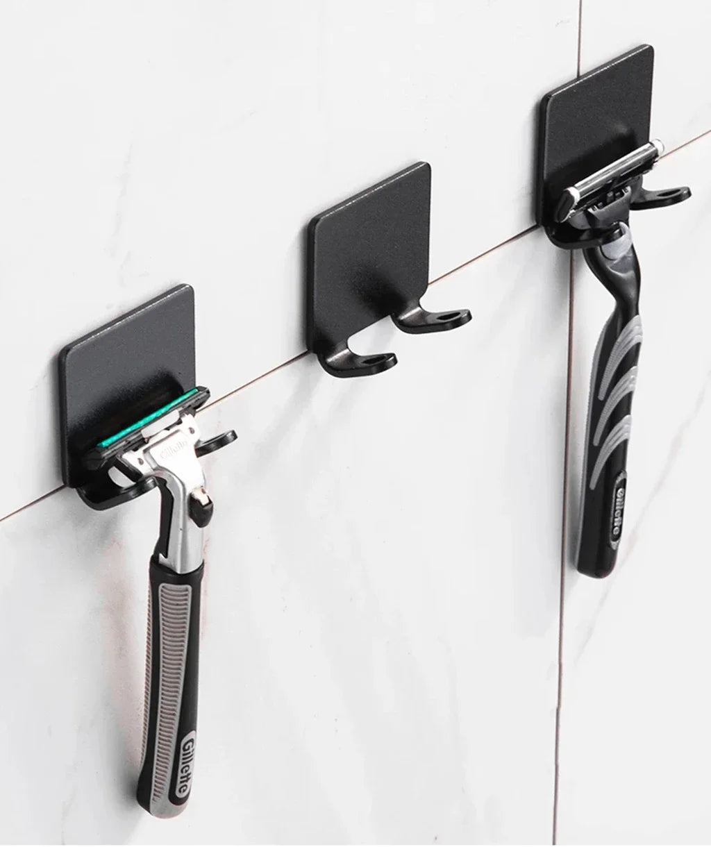 Razor Holder Hook, Adhesive Aluminum Shower Razor Hanger