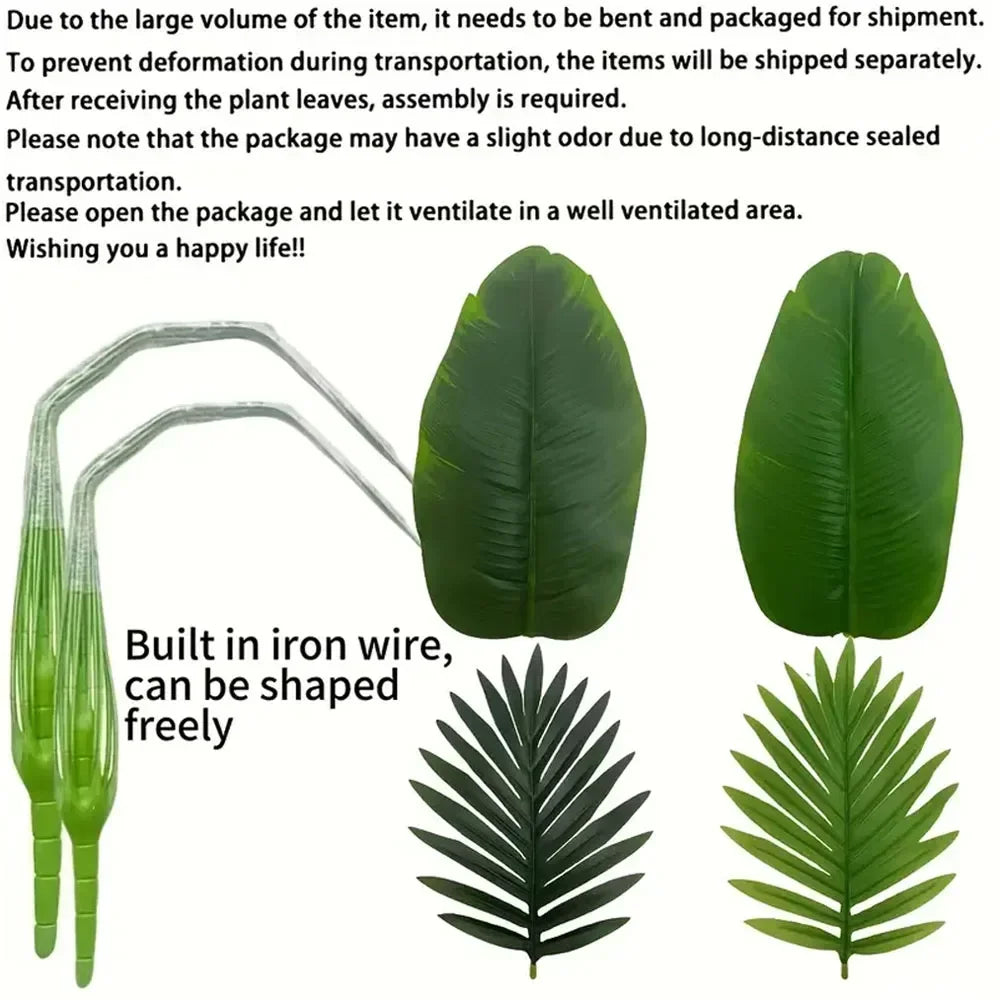 Artificial Monstera Plant, Faux Palm Tree with 12 or 18 Leaves