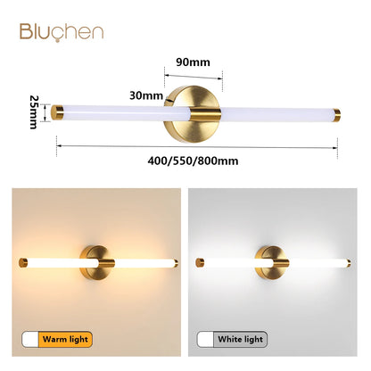 Gold LED Double Shade Wall Sconce, Up and Down Picture Light