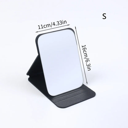 Foldable PU Leather Desktop Makeup Mirror