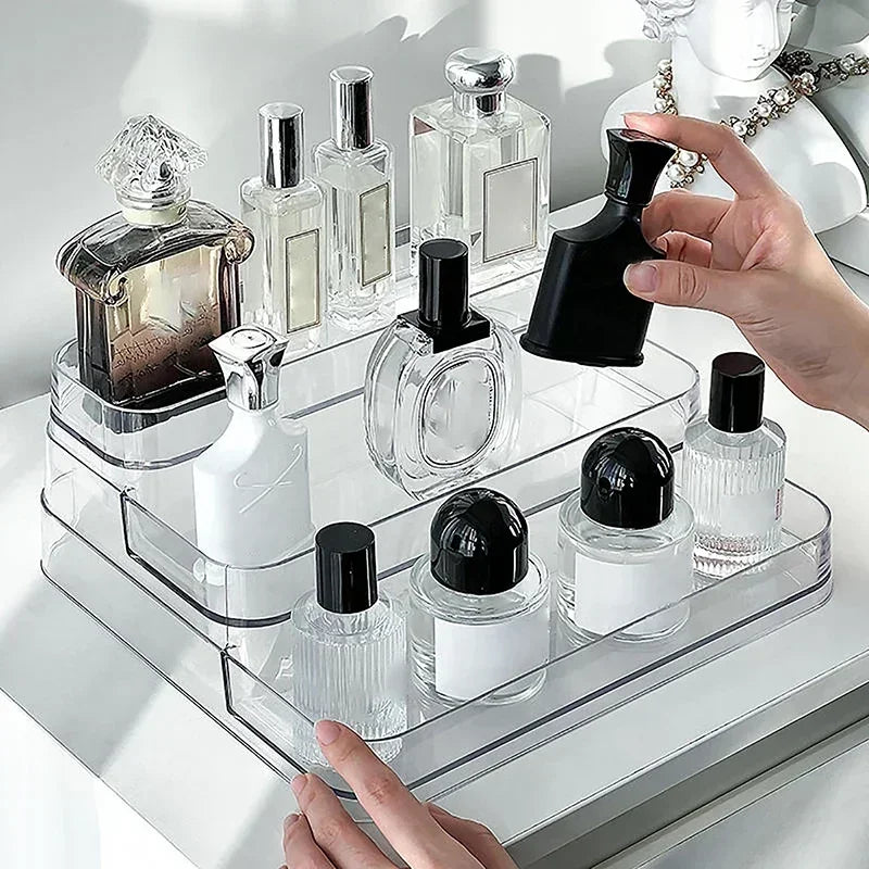 Perfume Organizer Shelf, 3 Tier Clear Skincare Display Stand