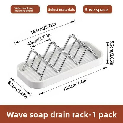Draining Soap Holder, Countertop Soap Dish for Bathroom