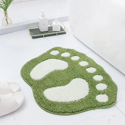 Big Feet Bath Mat, Non-Slip Microfiber Bathroom Rug, 40 x 60 cm