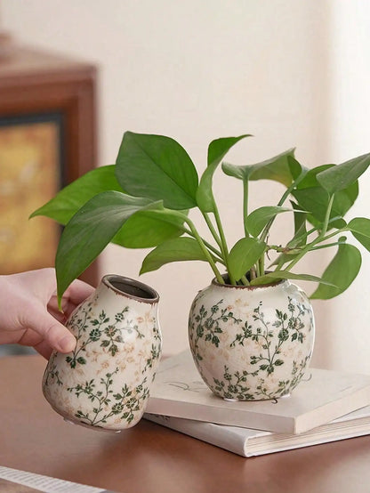 Ice Crackle Ceramic Bud Vase, Handmade Small Flower Vase