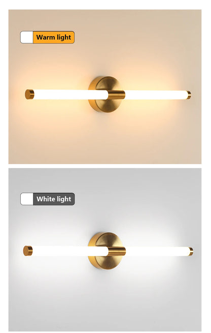 Gold LED Double Shade Wall Sconce, Up and Down Picture Light