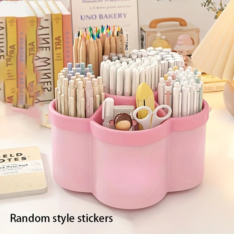 Rotating Pen Holder, 360 Degree Large Capacity Desk Organizer