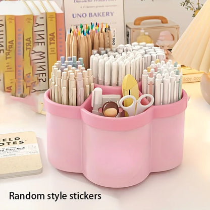 Rotating Pen Holder, 360 Degree Large Capacity Desk Organizer