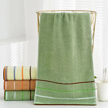 Thick Bath Towel, Soft Cotton Blend Terry, Quick Drying