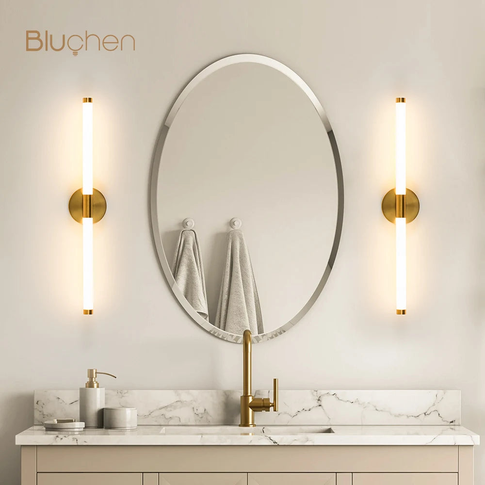 Gold LED Double Shade Wall Sconce, Up and Down Picture Light
