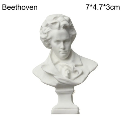 Mini Greek Bust Statue, Plaster Style Resin Figurine