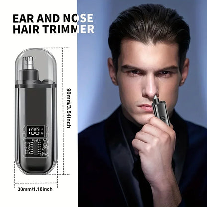Nose and Ear Hair Trimmer, USB-C Rechargeable Grooming Tool