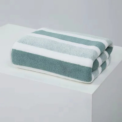 Thick Bath Towel, Soft Cotton Blend Terry, Quick Drying