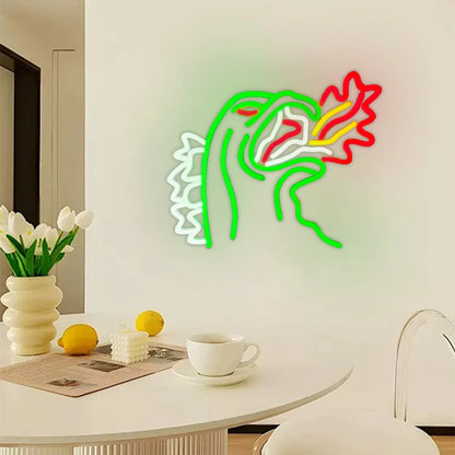 Fire-Breathing Dinosaur LED Neon Sign, Acrylic Game Room Wall Light