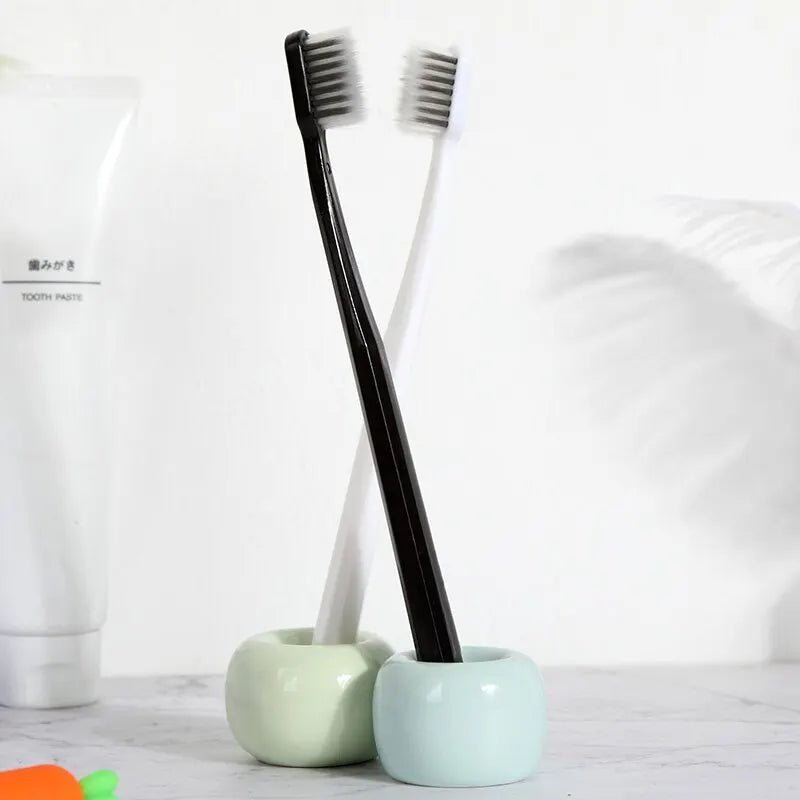 Bamboo Charcoal Soft Toothbrush Set, 10 Pack