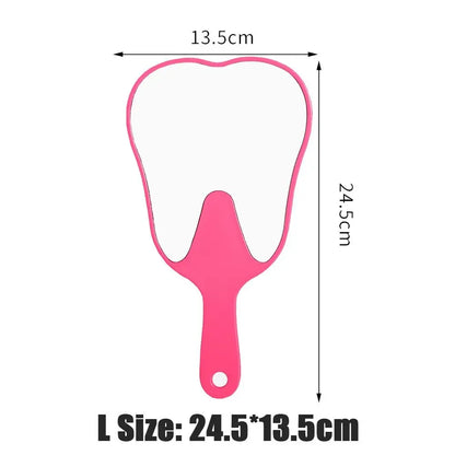 Tooth Shaped Handheld Mirror, Cute Novelty Makeup Mirror