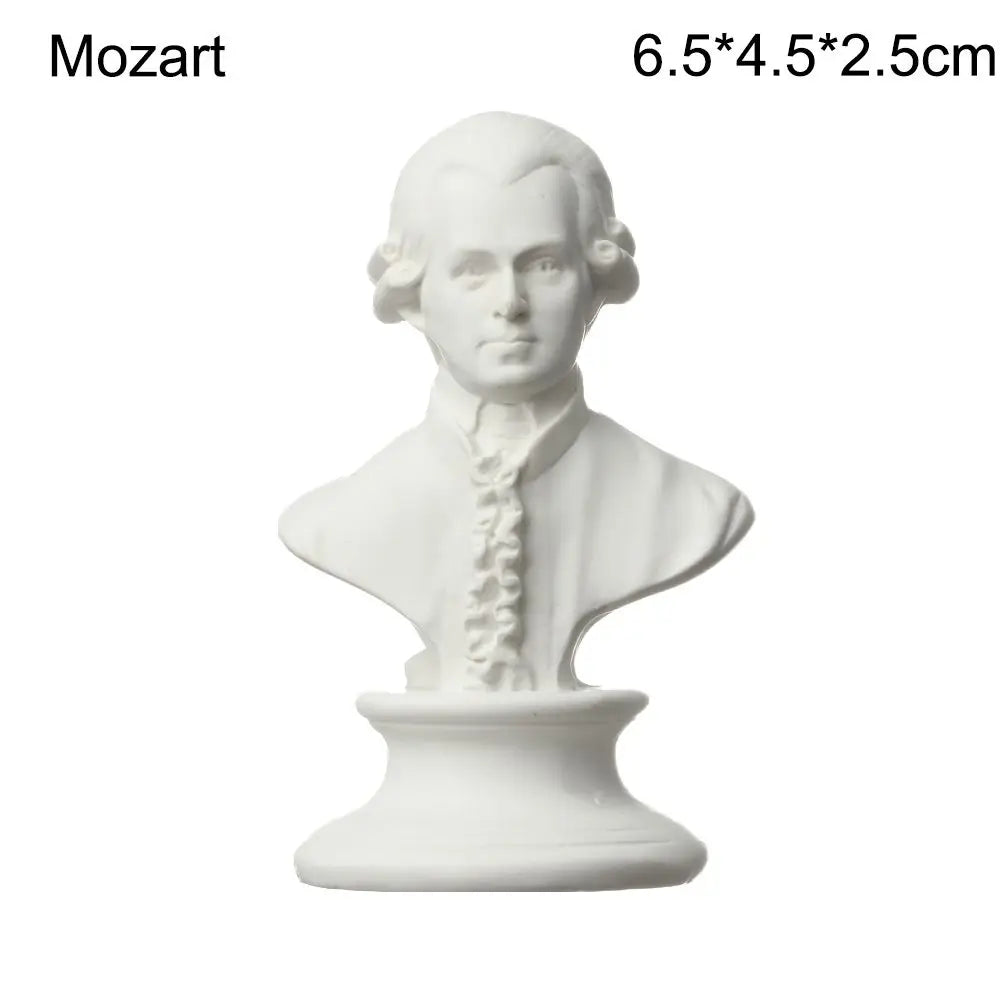 Mini Greek Bust Statue, Plaster Style Resin Figurine